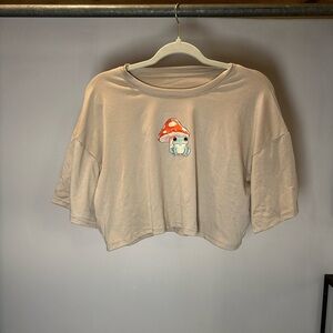 SHEIN Tan Top with Graphic Detail